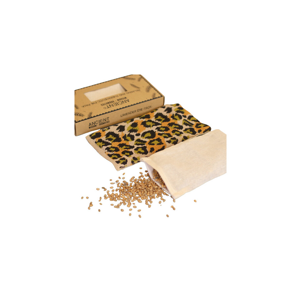 Ancient Wisdom Lavender Eye Pillow Natural Cotton And Juco In Gift Box Night Leopard