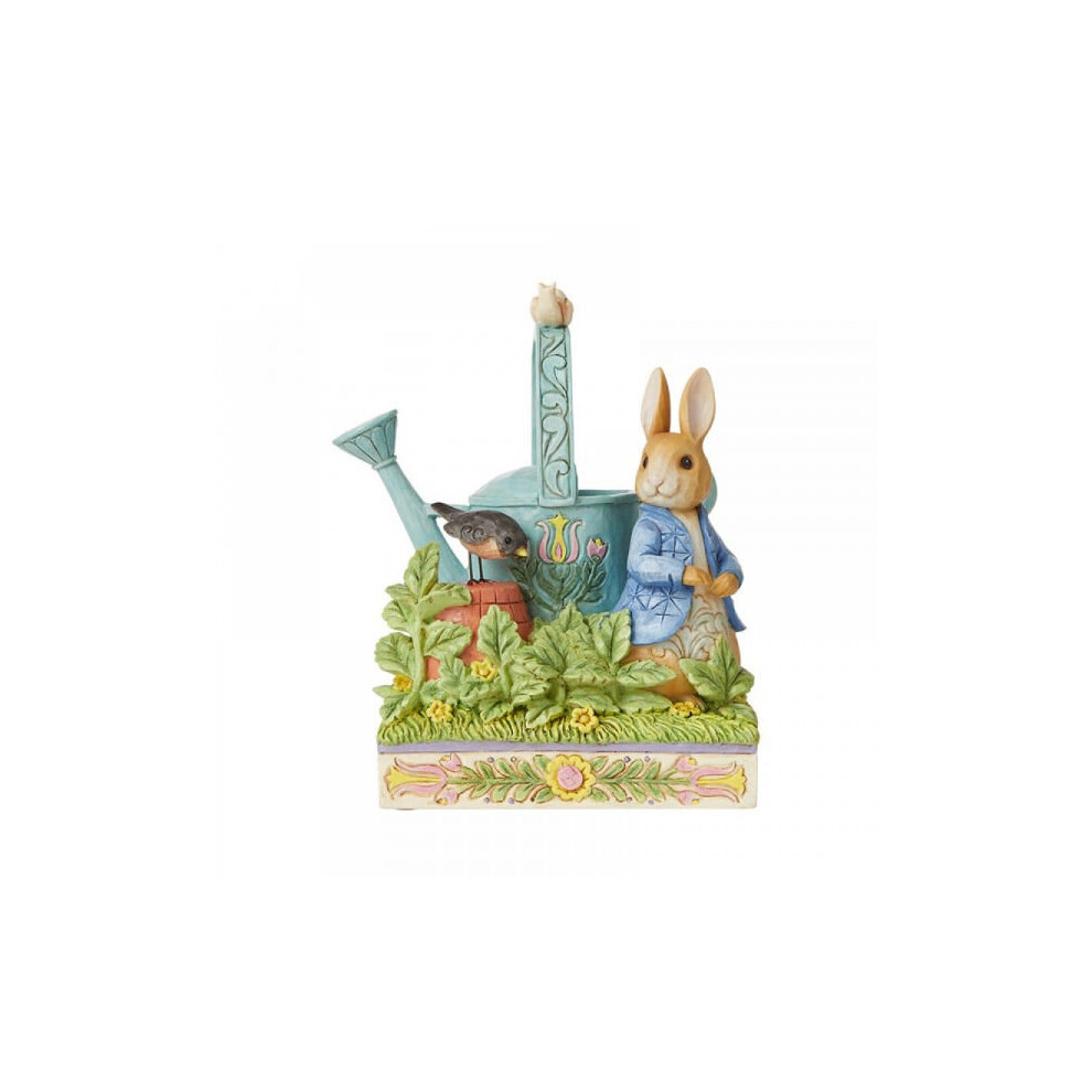 Beatrix Potter by Jim Shore Peter Rabbit Caught in Mr McGregor`s Garden Figurine