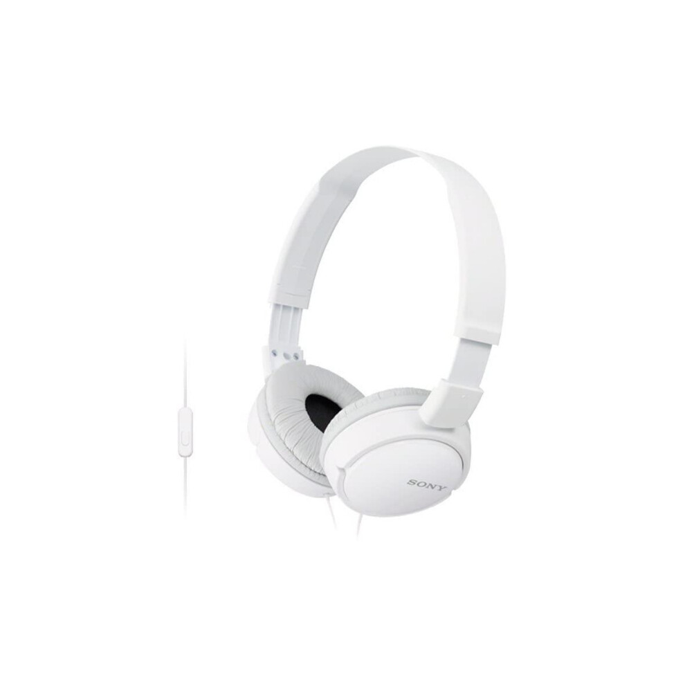 (White) Sony Over-Ear Sound Monitoring Headphones with Mic