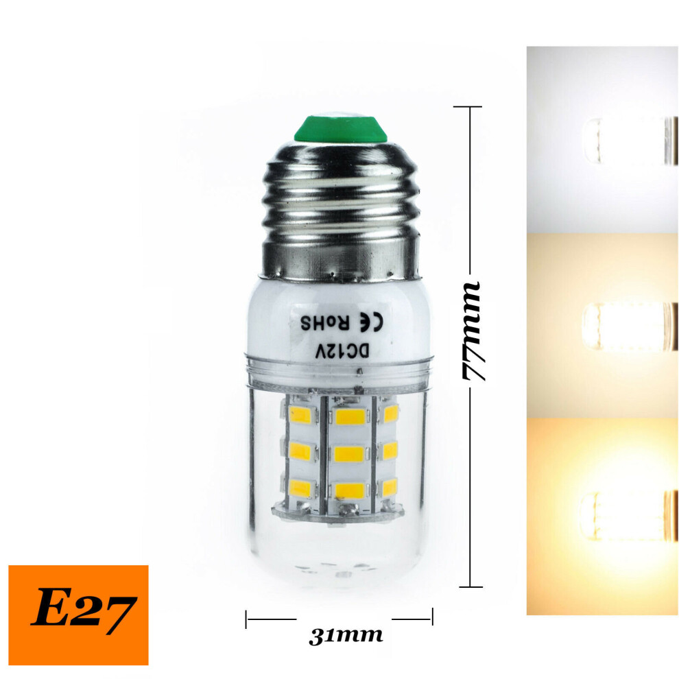 (Non Dimmable 24V, Warm White) Dimmable E27 7W LED Corn Bulbs Light 5730 SMD Lamp Bright 12V 24V-image-OPC-P7X68F6-NEW