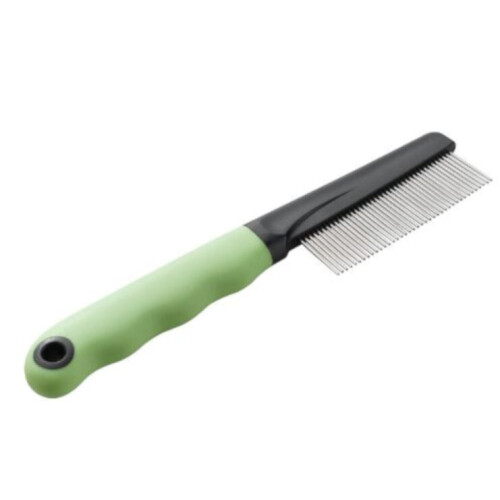 cat's comb 20 x 1,6 cm chrome green/black