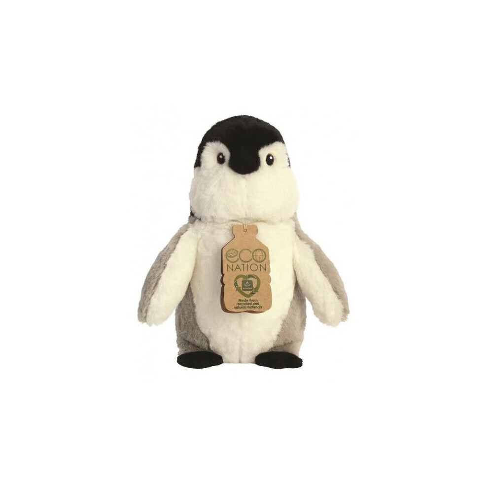 cuddly toy Eco Nation penguin 24 cm plush black/grey