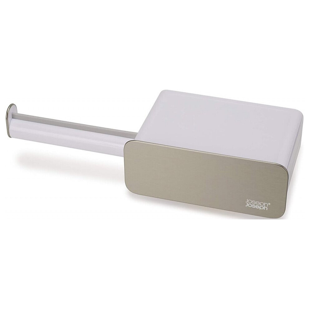 toilet roll holder 28.5 x 11 cm stainless steel white