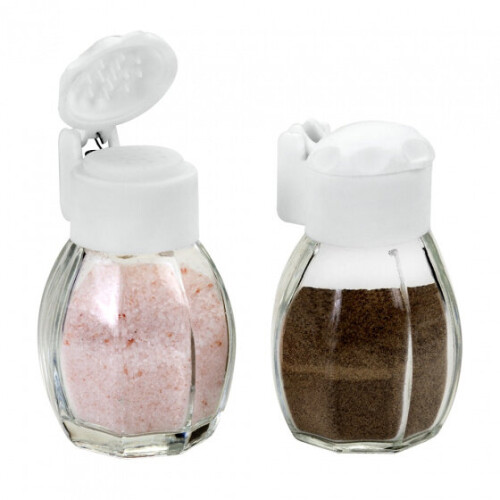pepper and salt set 40 ml glass transparent 2-piece