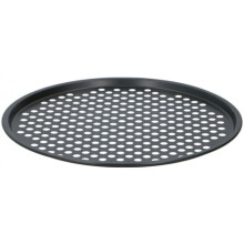 Tigela para pizza em aço - ALPINA - 34 x 34 cm - Preto