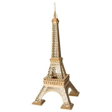 Modelo de madeira - A Torre Eiffel - 121 peças - ROBOTIME - Amarelo - Para montar você mesmo - Criança