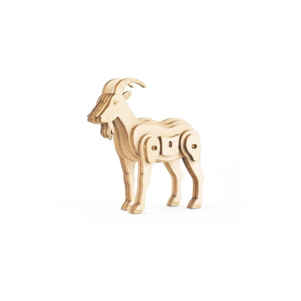 3D puzzle Geit 11 x 15 cm wood brown-image-OPC-P7X7CJJ-NEW