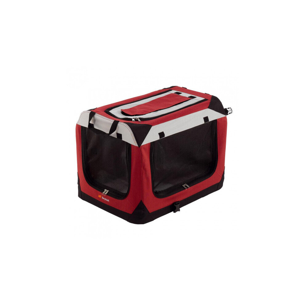 portable kennel Holiday 60 x 42 x 42 cm nylon red