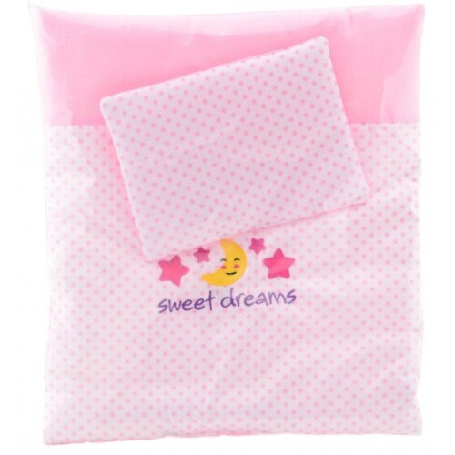 baby rose doll deken en kussen set