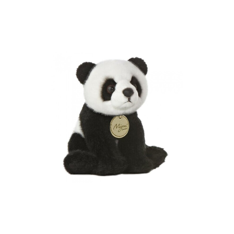 cuddly panda MiYoni junior 19 cm plush black / white