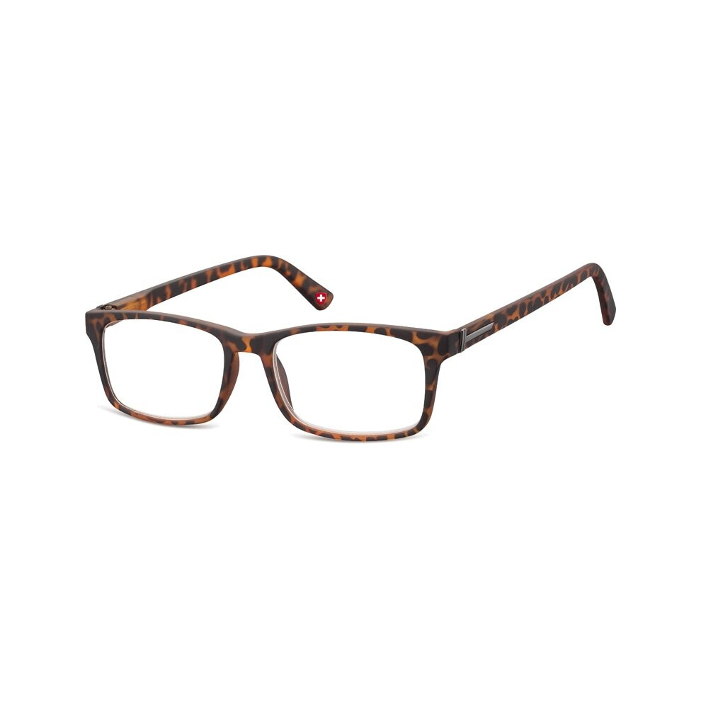 Montana Brown Reading Glasses Mr73a Rectangular Turtle Strength +2.00