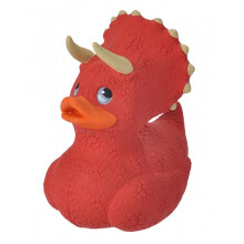 Wild Republic Rubber Duck Triceratops, Bad Speelgoed, Kinder Cadeaus, 4"