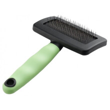 cat's comb 16 x 9,8 cm steel/rubber green/black