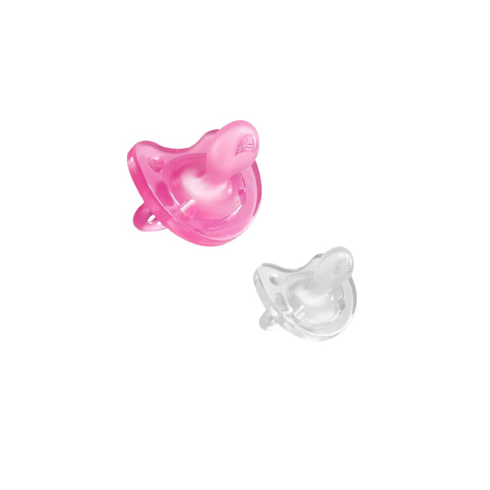 pacifier Physio Soft 0m+ silicone pink/transparent