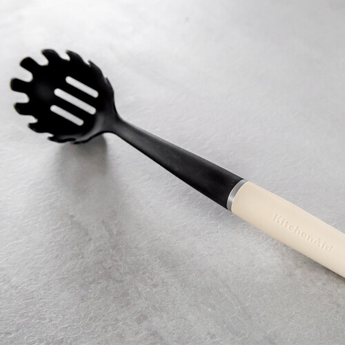 KitchenAid KitchenAid Pasta Server, Heat Resistant Non-Stick Spaghetti Spoon  Almond Cream 2