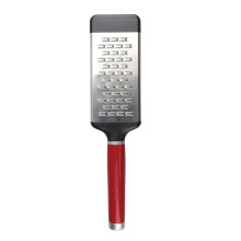 KitchenAid Etched Cheese Grater, Stainless Steel Two-Way Paddle Medium Grater Empire Red