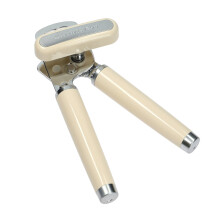 KitchenAid Almond Cream Tin Opener with Ergonomic Handles, Large Knob, Stainless Steel Cutter & Built-in Bottle Opener