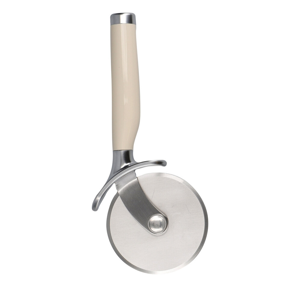 KitchenAid Pizza Wheel, Stainless Steel Pizza Cutter and Slicer  Almond Cream