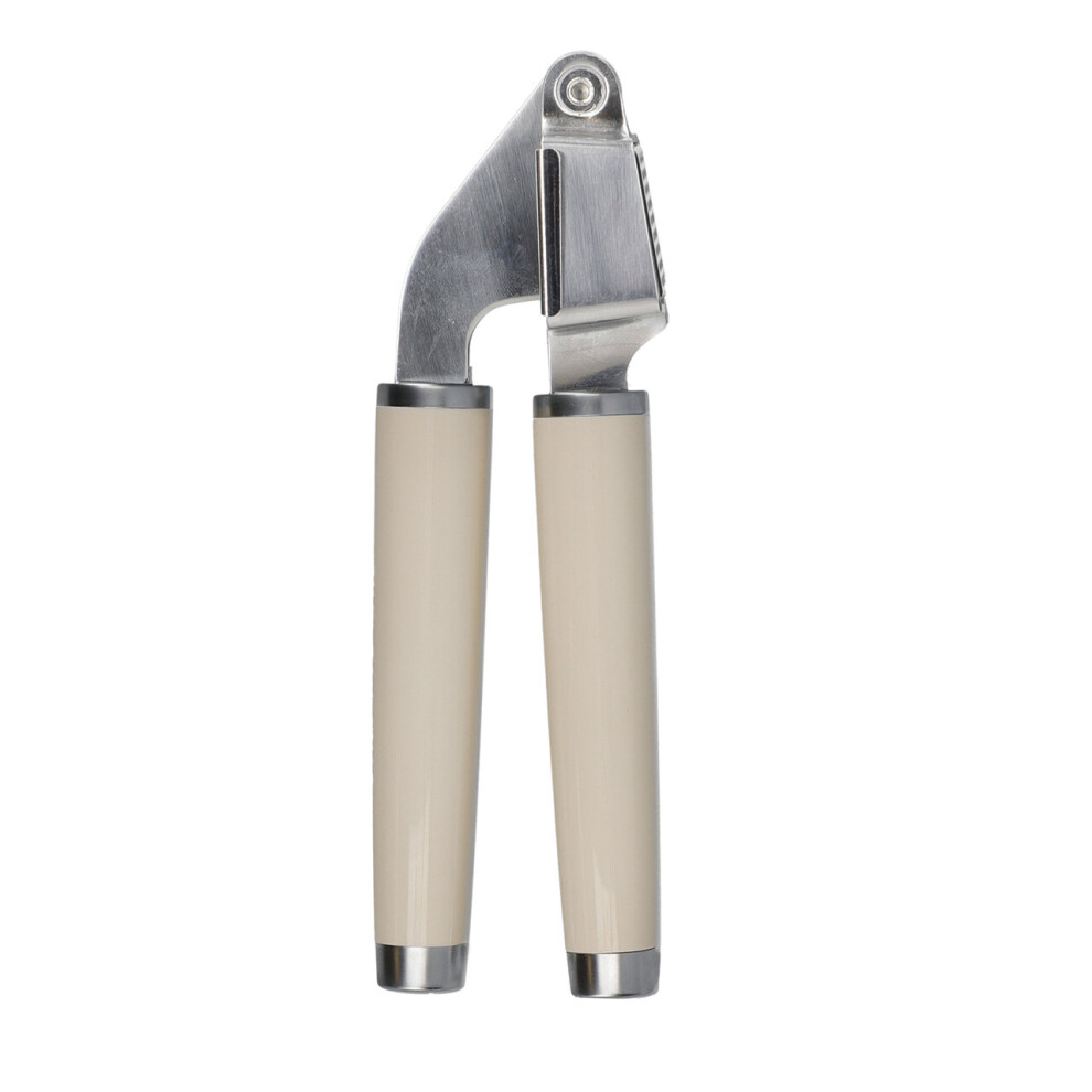 KitchenAid Garlic Press, Stainless Steel Crusher Dishwasher Safe Gadget  Almond Cream