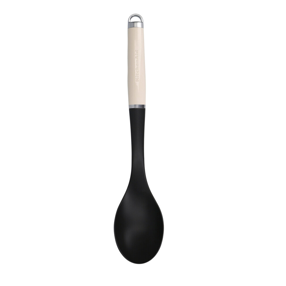 KitchenAid Basting Spoon, Heat Resistant Non-Stick Cooking Utensil  Almond Cream