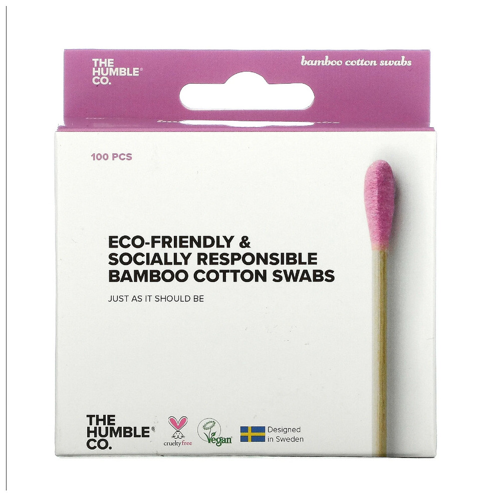 The Humble Co. , Bamboo Cotton Swabs, Purple, 100 Swabs