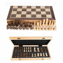 Large Chess Wooden Set Folding Chessboard Magnetic Pieces Wood Board
