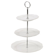 (3 Tier White Round) 2 3 4 Tier Decorative Plate Pie Cupcake Cake Stand