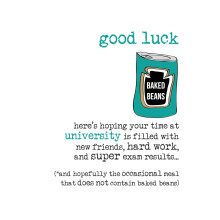 Good Luck At University Sparkle Finished Greeting Card By Dandelion Stationery