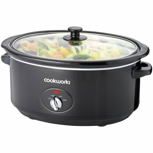 Cookworks 320W 6.5L Slow Cooker - Black 1