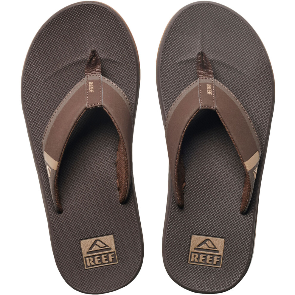 (12 UK, Brown) Reef Mens Fanning Low Summer Casual Beach Pool Summer Flip Flops Thongs Sandals