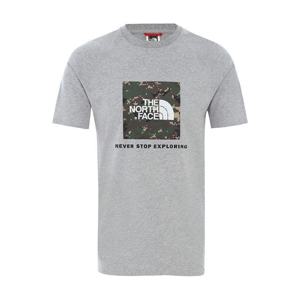 The North Face (S) Raglan Redbox T Shirt Camo Grey
