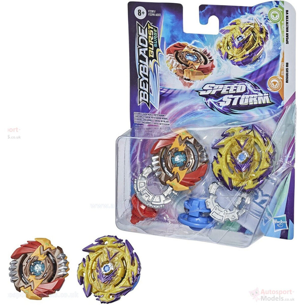 Beyblade Burst Surge Speedstorm Spear Valtryek V6 and Regulus R6 Dual Pack