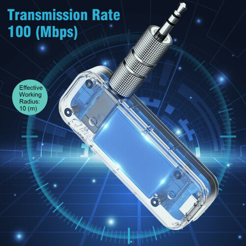 Ranpo 2 in 1 Wireless Car Aux Bluetooth Audio Receiver Adapter Transmitter 3.5mm Jack 1