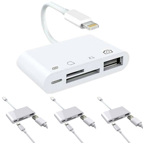 4 in1 Multifunction To TF SD Card Reader Camera USB OTG Adapter For iPhone iPad 1