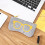 (Grey/Yellow) Soft Felt Glasses Case 3