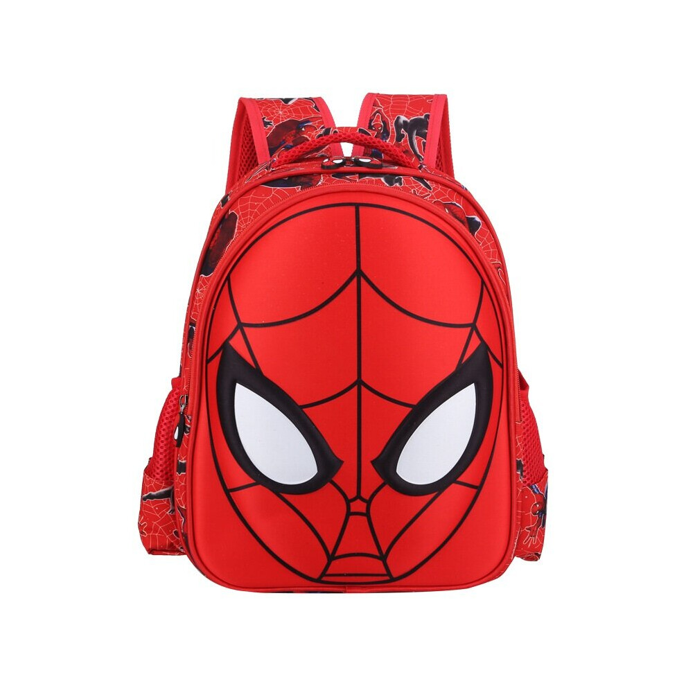 (Red, S) Spiderman Backpack Kids Schoolbag Travel Bag Gift