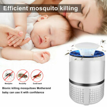 (White) USB Electric Mosquito Killer Bug Light Home Insect Fly Zapper Trap Catcher Lamp