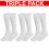 (White (Plain), 9-12) Girls Knee School Sock Plain Satin Bow Sock 3 Pack 2