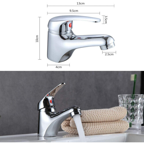 Single Lever Basin Mixer with Pop Up Click Bath Kitchen Tap Chrome 1