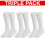 (White, 6-8.5) Girls Knee School Sock Plain Satin Bow Sock 3 Pack 2