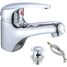 Single Lever Basin Mixer with Pop Up Click Bath Kitchen Tap Chrome