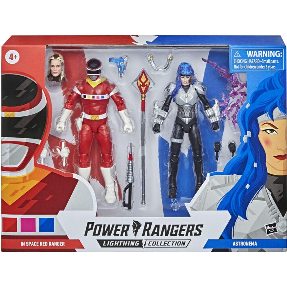 Power Rangers Lightning Collection 6" In Space Red Ranger & Astronema figure set