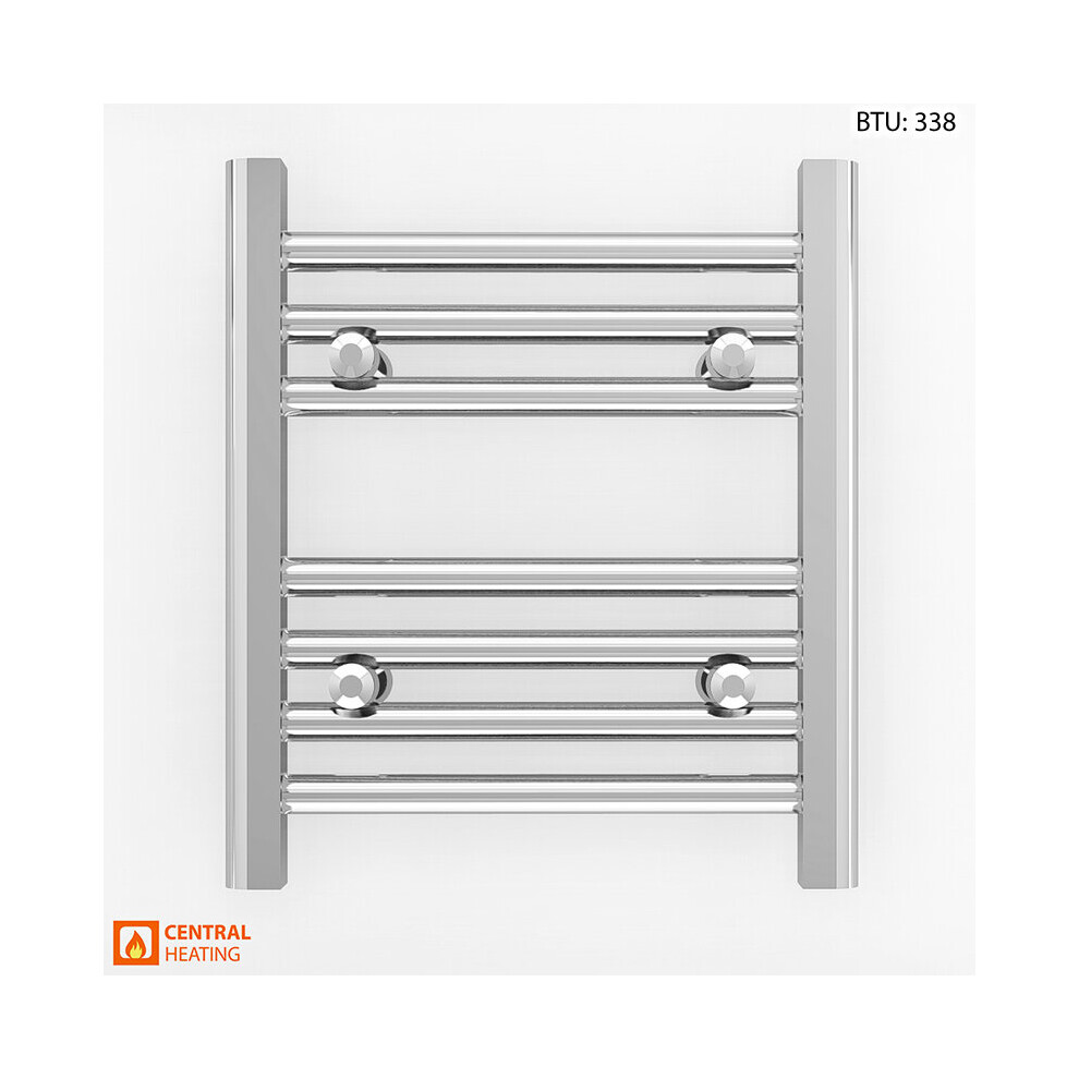 (300 x 400mm (BTU: 338)) Chrome Bathroom Designer Straight Towel Radiator