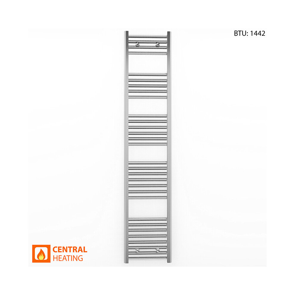 (300 X 1700Mm (Btu: 1442)) Chrome Bathroom Designer Straight Towel Radiator 7427268762519