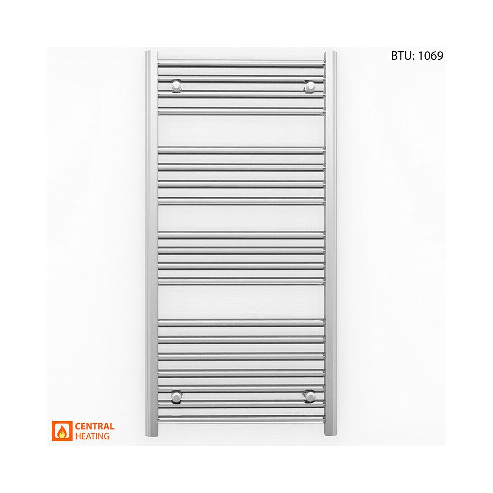 (450 x 1000mm (BTU: 1069)) Chrome Bathroom Designer Straight Towel Radiator