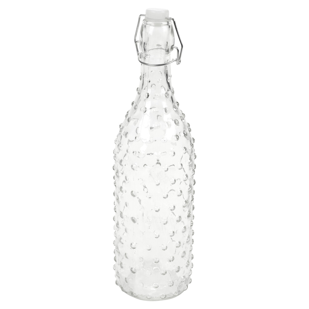 (Dotted, 1) 1 3 6x 1L Water Glass Glass Swing Lid Drink Bottle