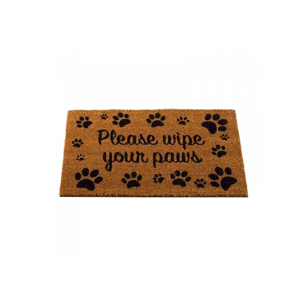 Decoir Mat Wipe Your Paws Funny Novelty Coir Doormat 75 x 45cm Non Slip