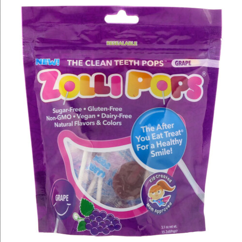 Zollipops, The Clean Teeth Pops, Graan, 3.1 oz