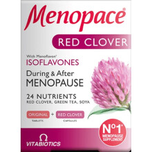 Vitabiotics Menopace Red Clover Dual Pack - 56 Tablets/Capsules with 40mg Menoflavon Red Clover Isoflavone Extract & Green Tea Extract