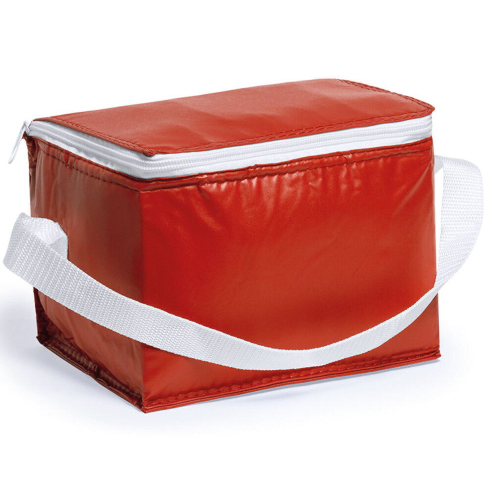 Ebuygb (Red) Insulated 6 Can Cool Cooler Drinks Picnic Bag Red